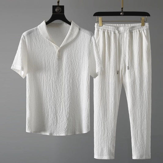 Men's Pleated Casual Set