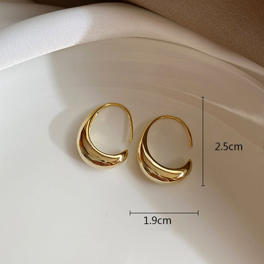 Chic Water Drop Hoop Earrings