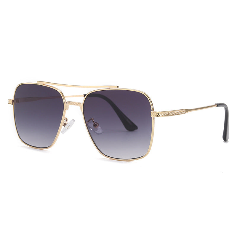 Double Beam Stylish Metallic Sunglasses For Men