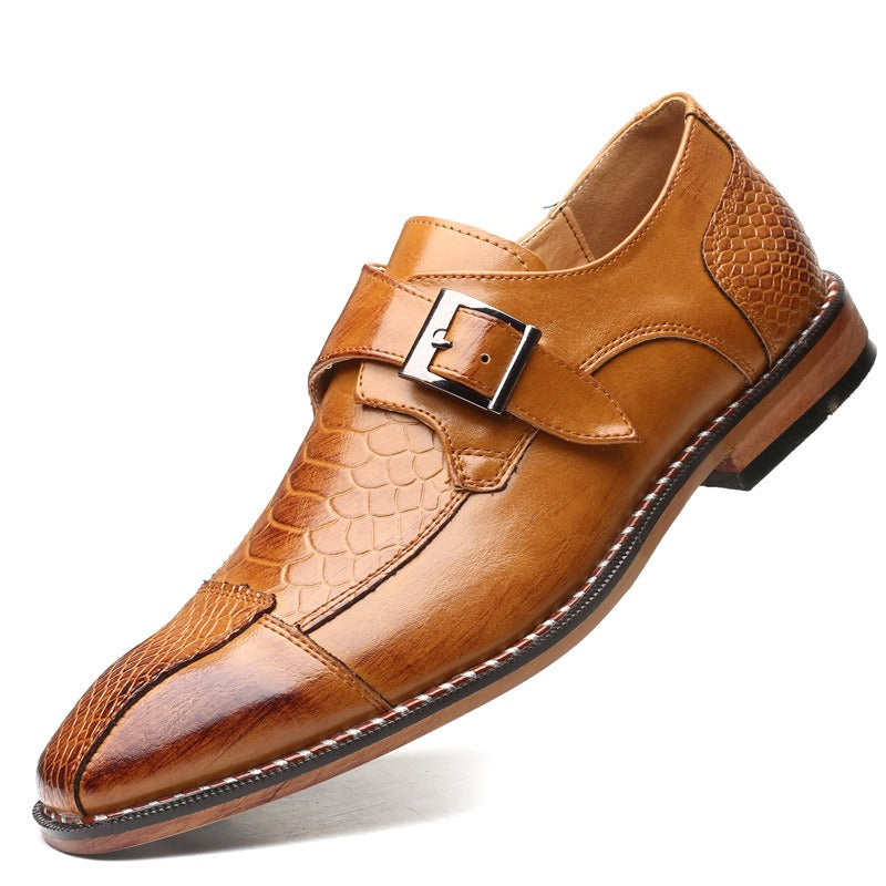 British Pointed Leather, Belt Buckle Shoes