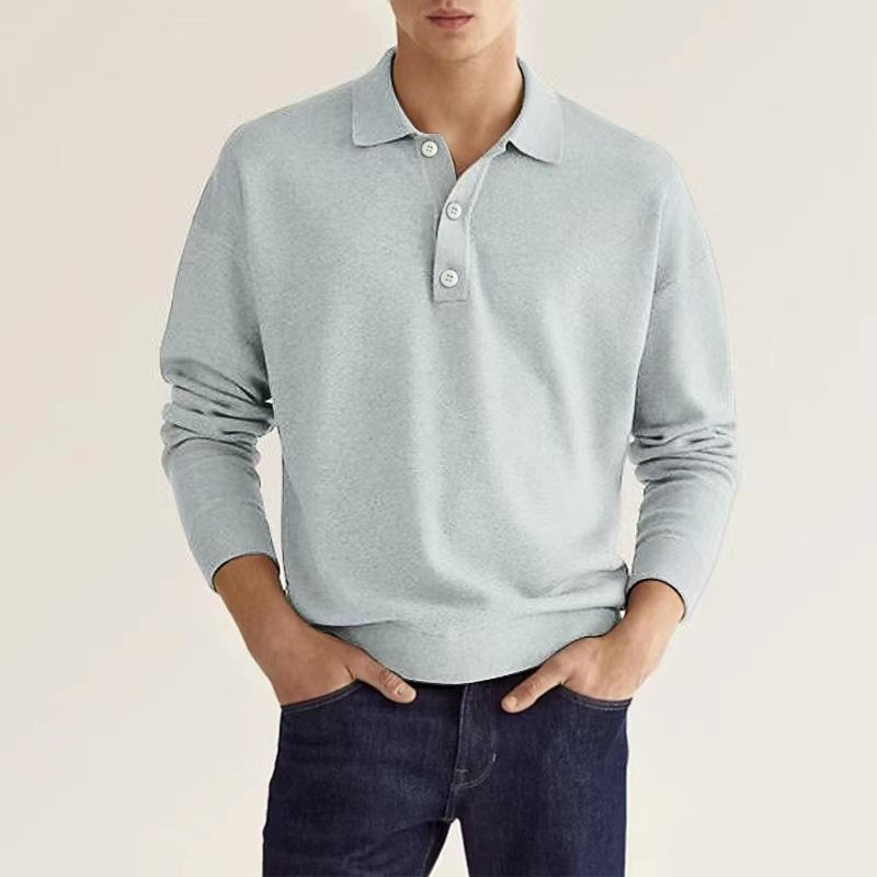 Long Sleeve Button Polo Shirt