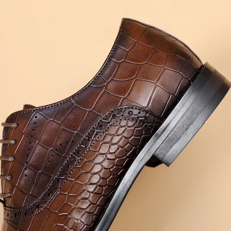 Oxford Style Leather Dress Shoes.