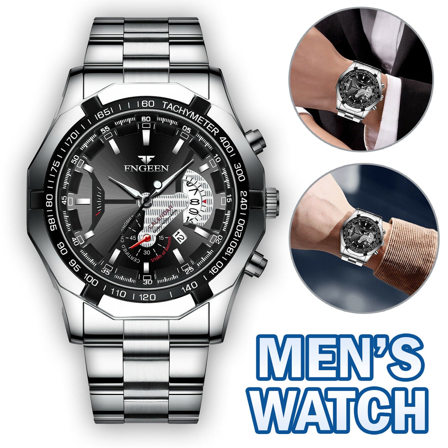 Casual Stainless Steel Watch