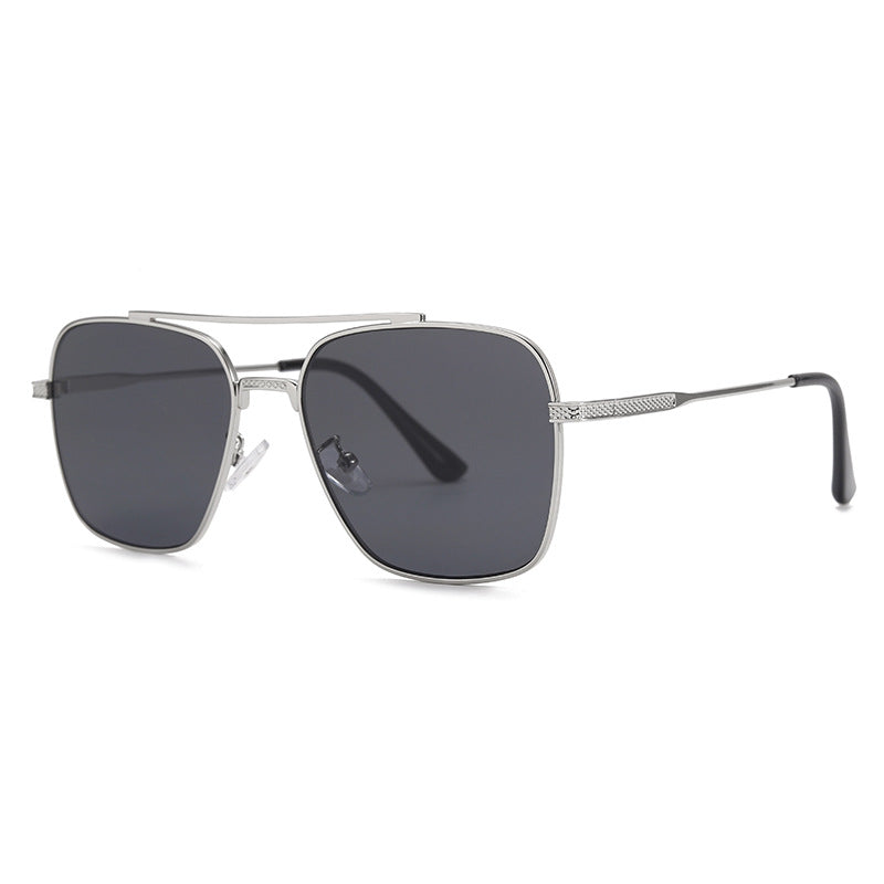 Double Beam Stylish Metallic Sunglasses For Men