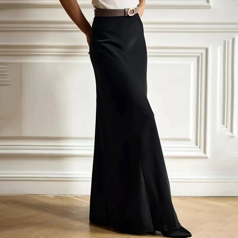 Chic High Waisted A-line Skirt