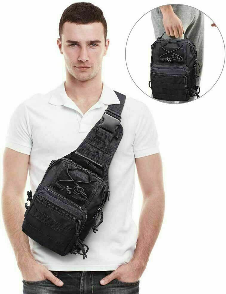 Chest/Shoulder Body Pack Pouch Black