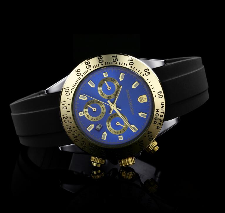 Automatic Day Date Silicone Belts Watch