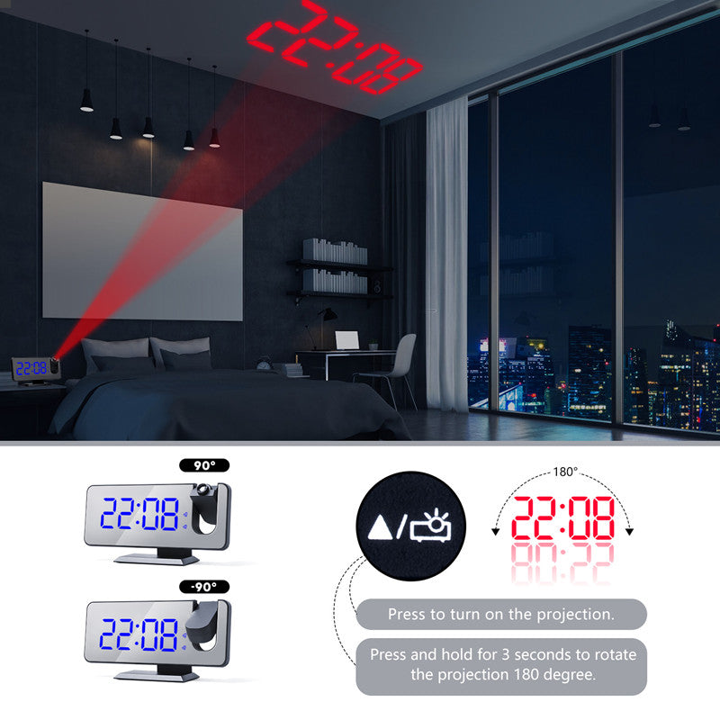 New Electronic LED Mirror Screen Alarm Clock