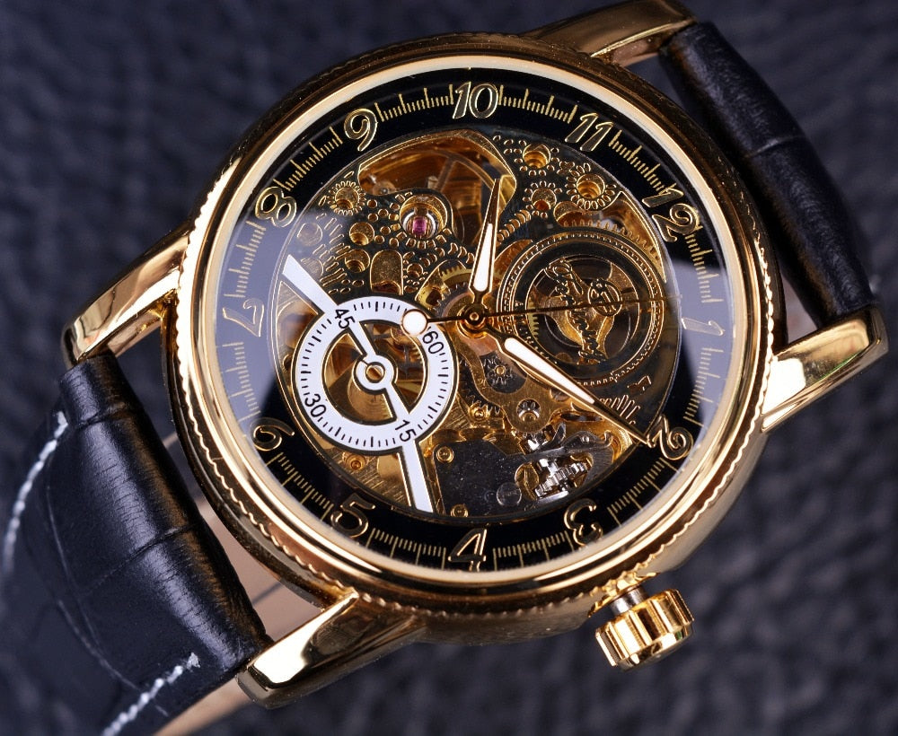 Engraving Skeleton Casual Automatic Watch