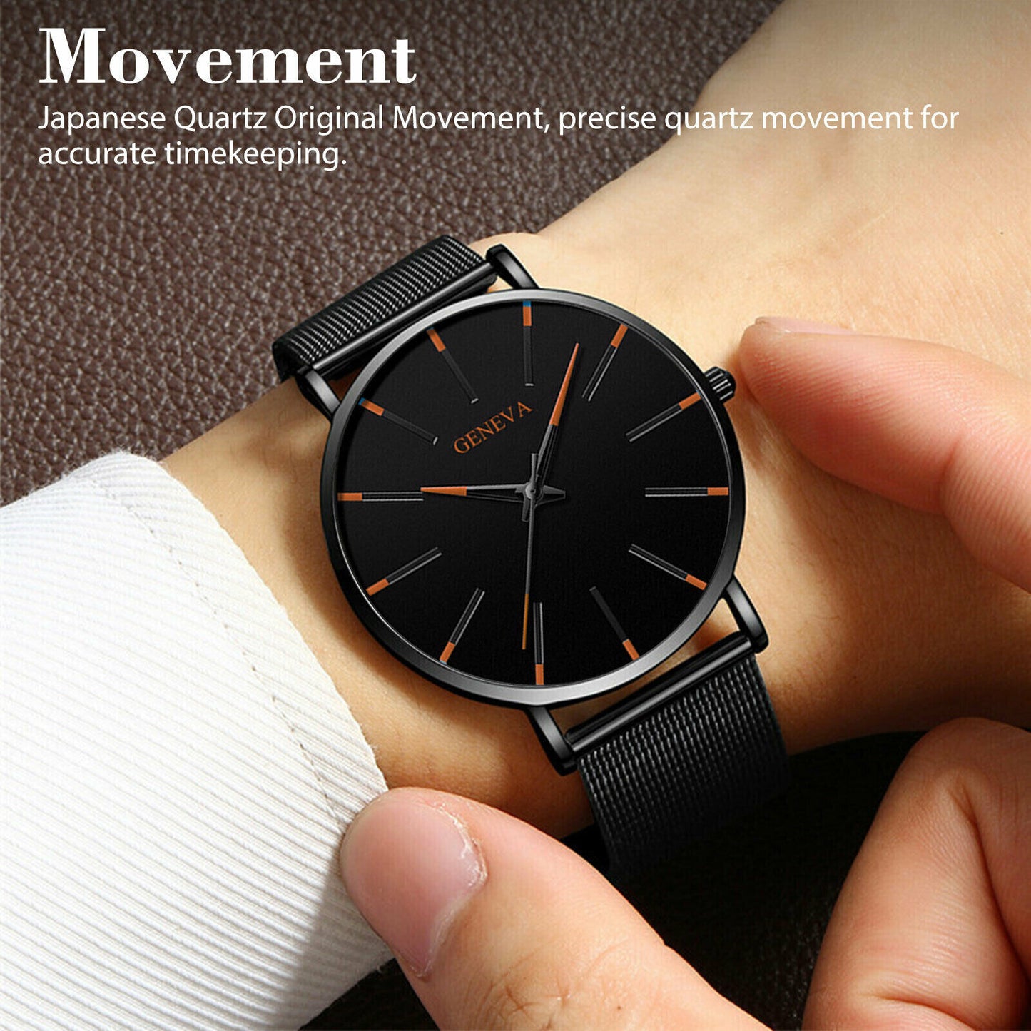 Quartz Watch Stainless Steel Ultra Thin