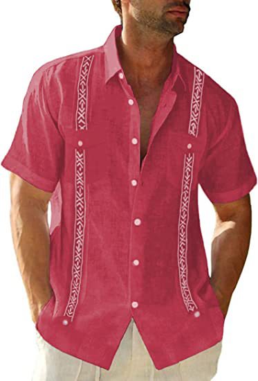 Casual Guayabera Caribbean Style Shirt