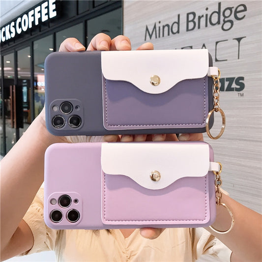 Silicone Wallets Phone Case For iPhone