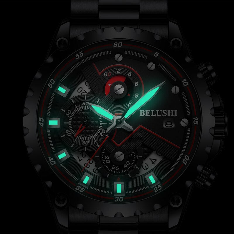 New Men's Luxury Full Steel Waterproof Quartz Watch