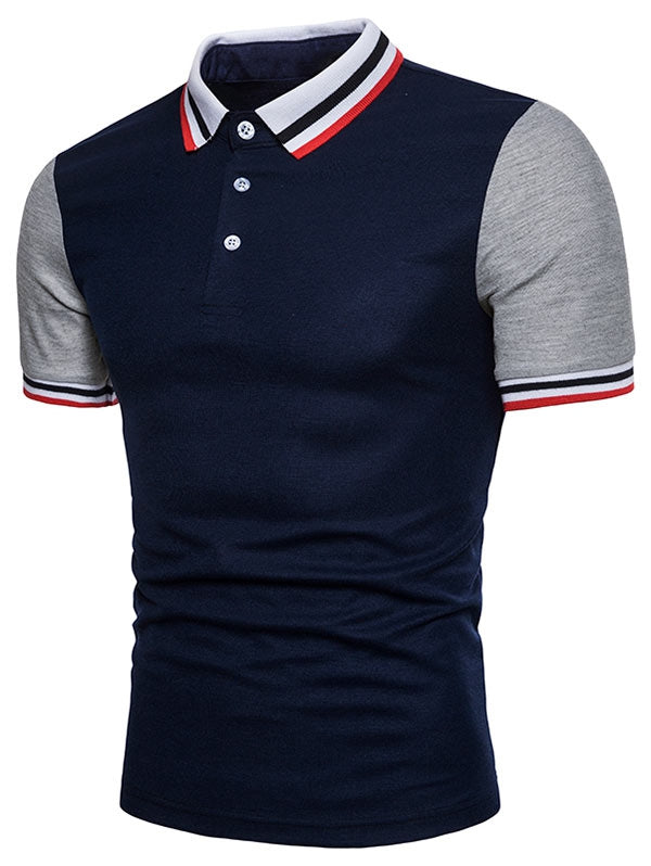 Striped Short Sleeve Polo T-Shirt