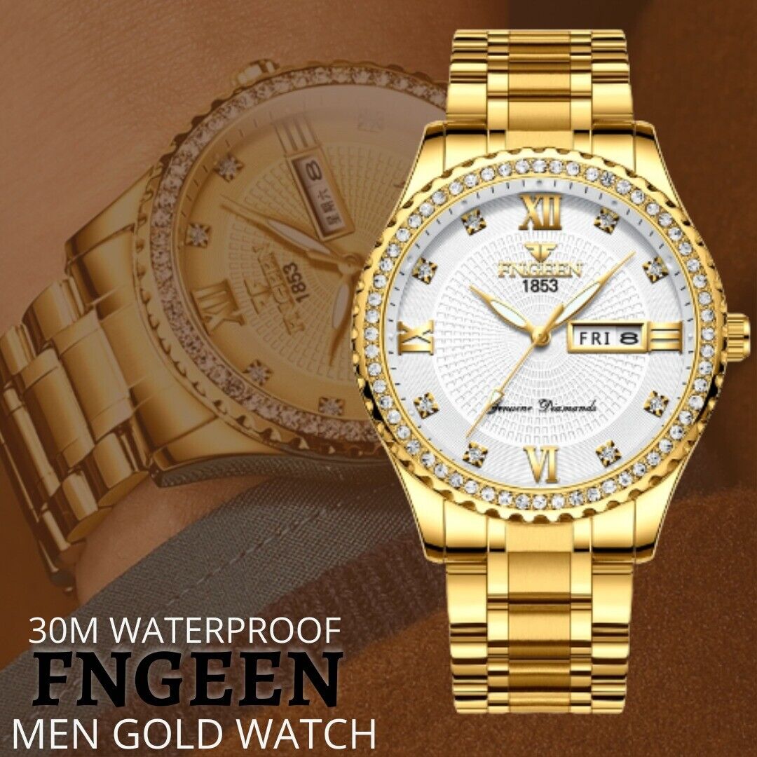 Watch Gold Classic Stainless Steel Quartz