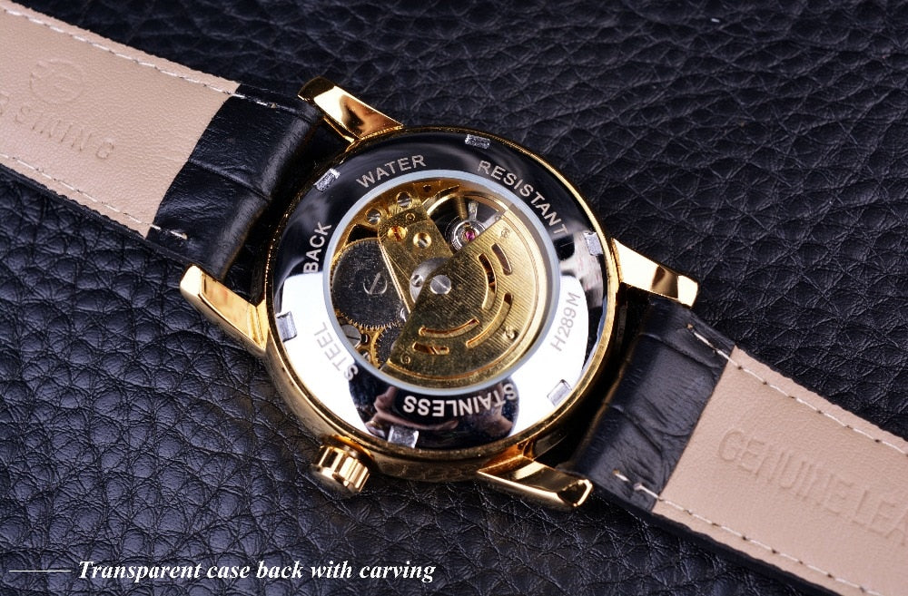 Engraving Skeleton Casual Automatic Watch