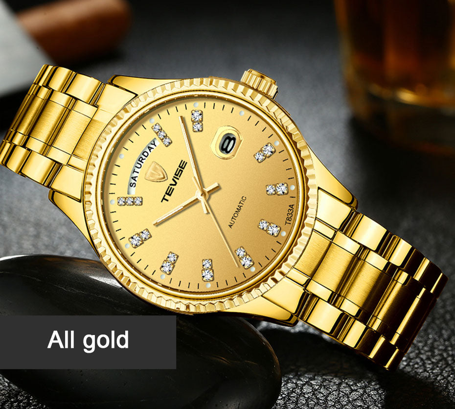 Luxury Golden Automatic Mechanical Watch