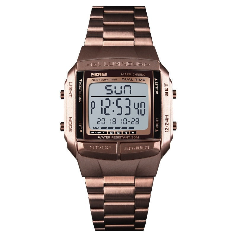 Electronic Watch With LED Light