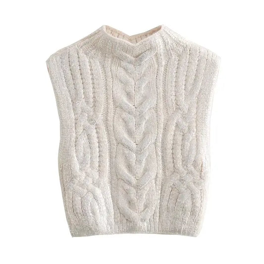 Eight Thread Sleeveless Knitted Top