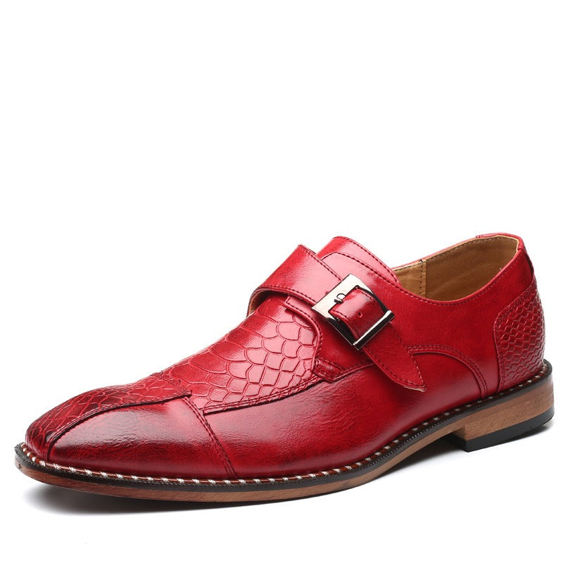 British Pointed Leather, Belt Buckle Shoes