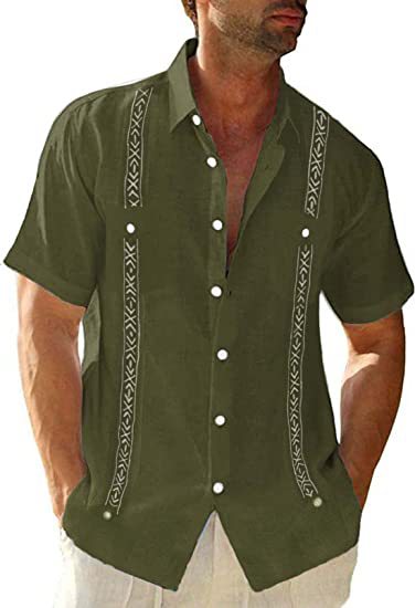 Casual Guayabera Caribbean Style Shirt