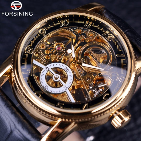 Engraving Skeleton Casual Automatic Watch