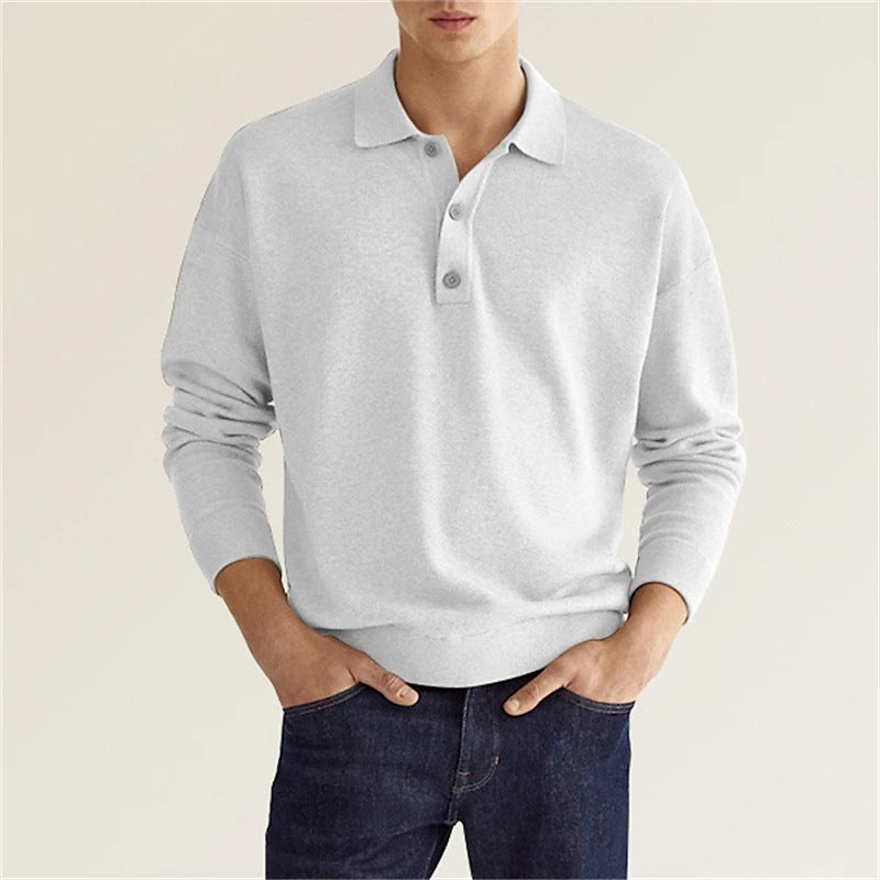 Long Sleeve Button Polo Shirt