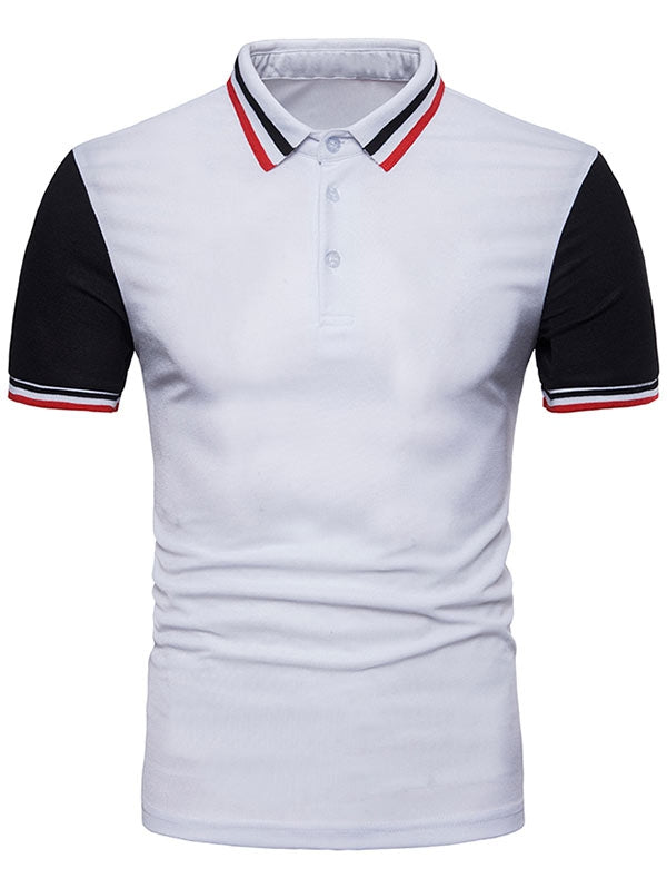 Striped Short Sleeve Polo T-Shirt