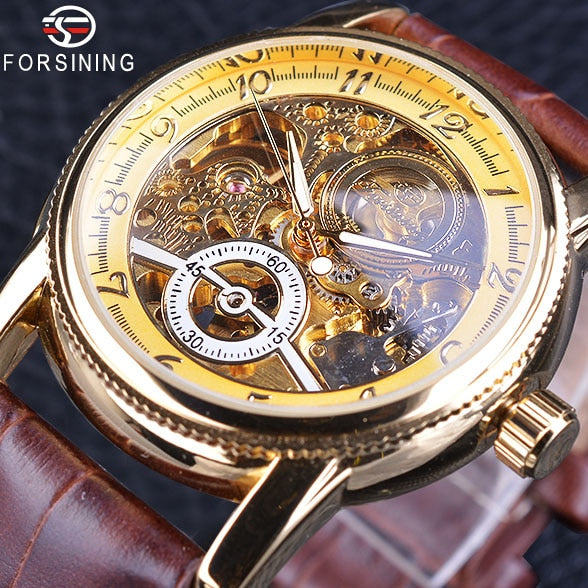 Engraving Skeleton Casual Automatic Watch