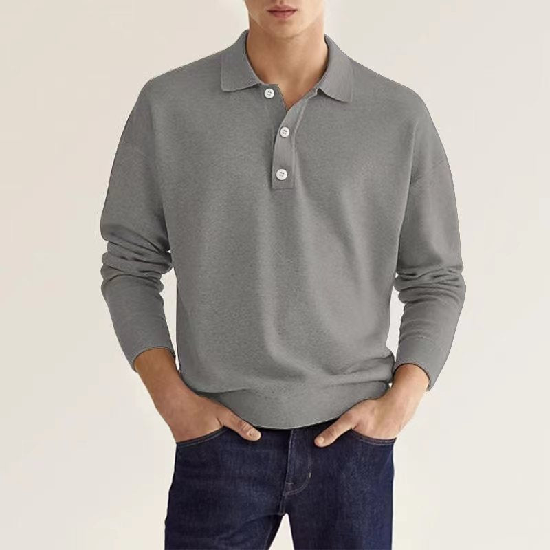 Long Sleeve Button Polo Shirt