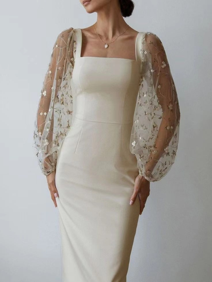 Simple And Elegant Embroidered Dress