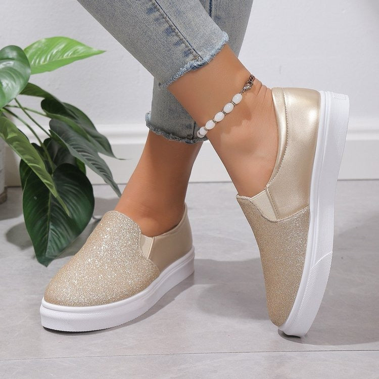 Flat Round Toe Slip On Shoes