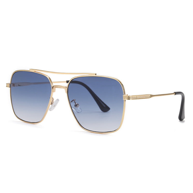 Double Beam Stylish Metallic Sunglasses For Men