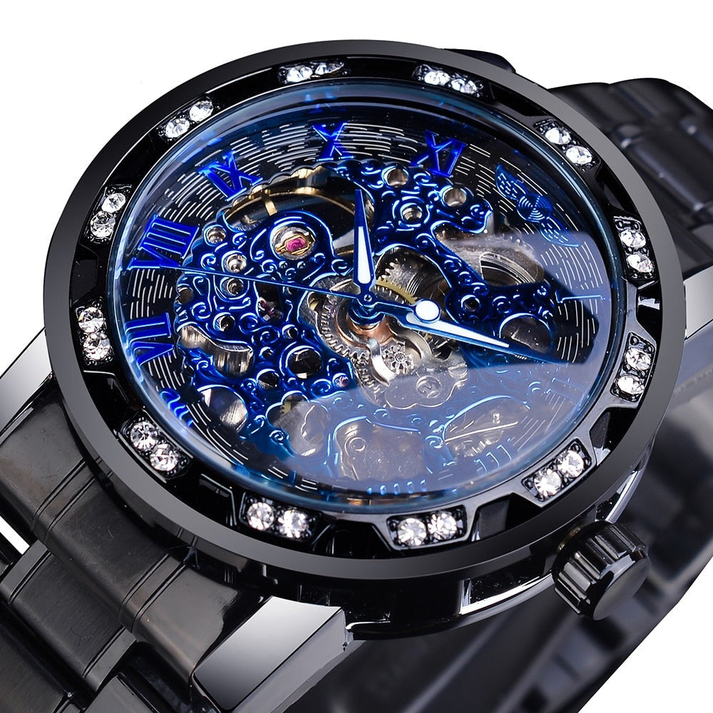 Men's Mechanical Stainless Steel Band Luminous Watch