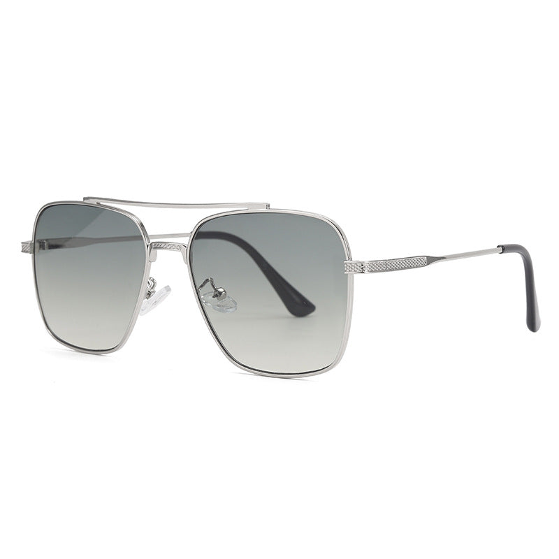 Double Beam Stylish Metallic Sunglasses For Men