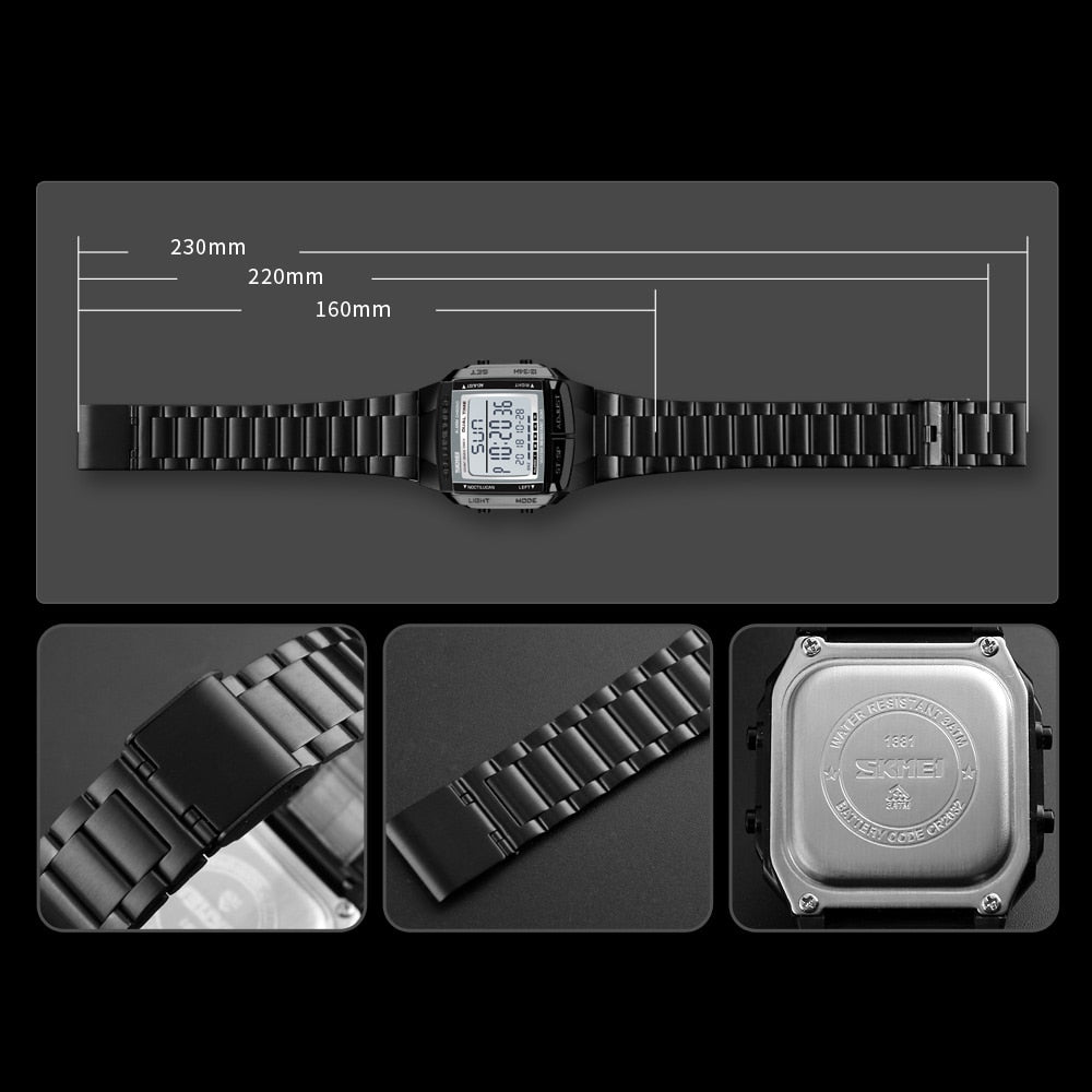 Electronic Watch With LED Light