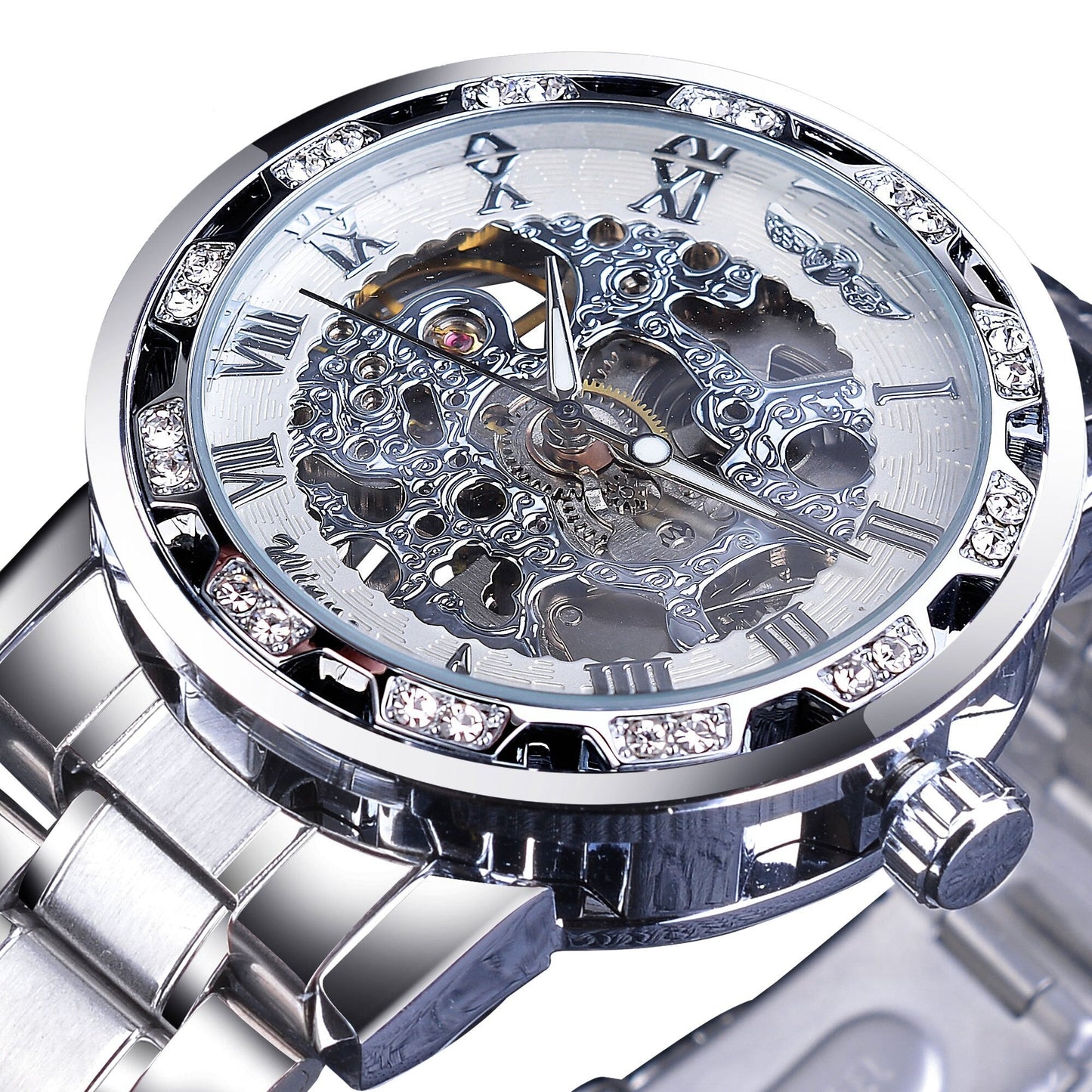 Men's Mechanical Stainless Steel Band Luminous Watch