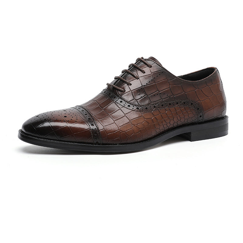 Oxford Style Leather Dress Shoes.