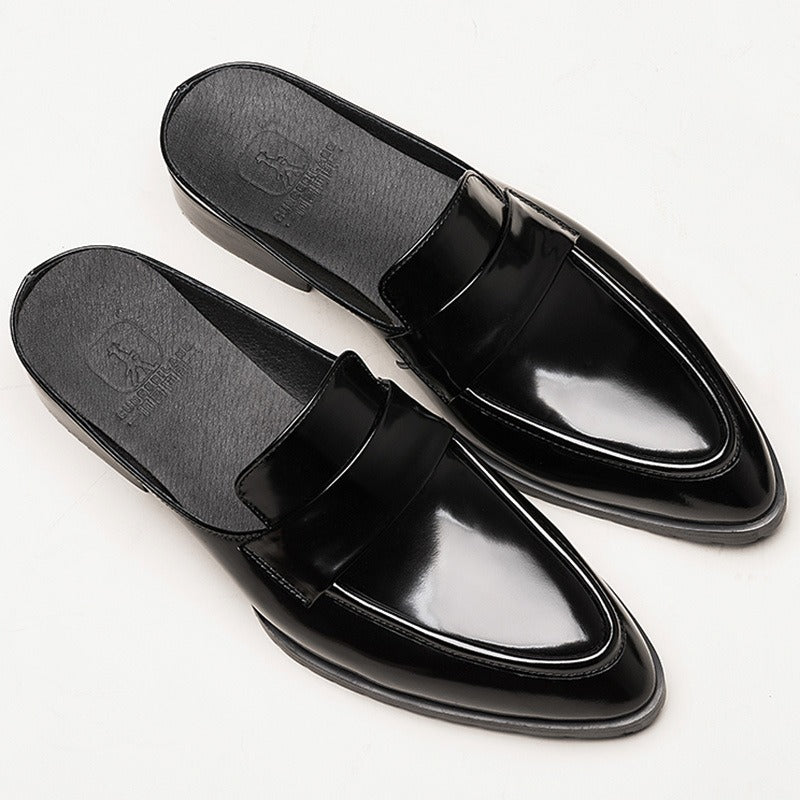 Genuine Leather Half Slippers Versatile And Breathable Sandals