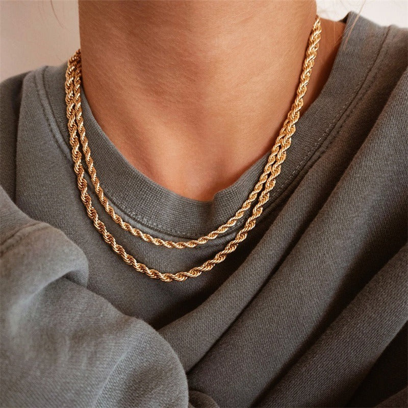 Twist Chain Stainless Steel Necklace