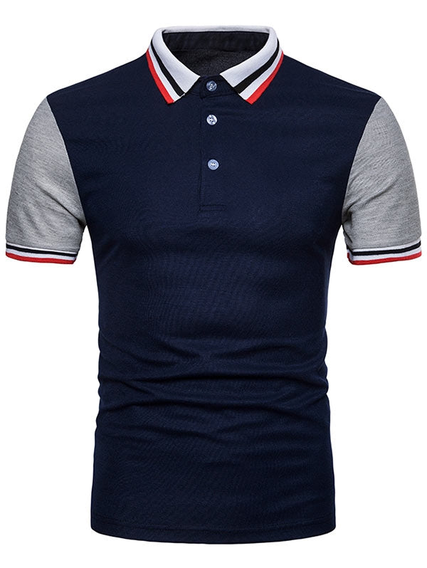 Striped Short Sleeve Polo T-Shirt