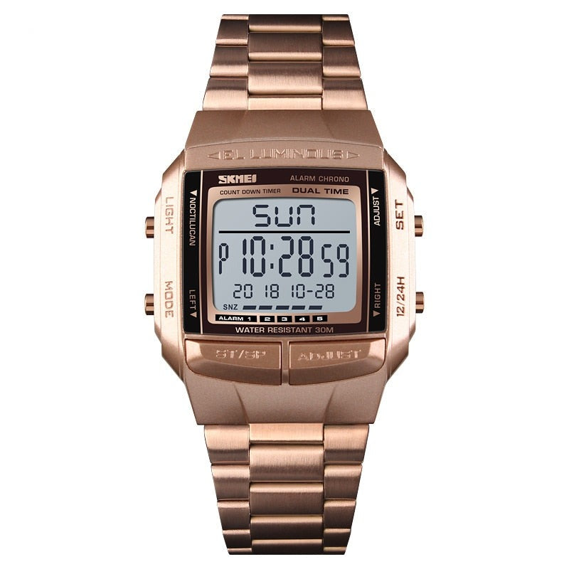 Electronic Watch With LED Light