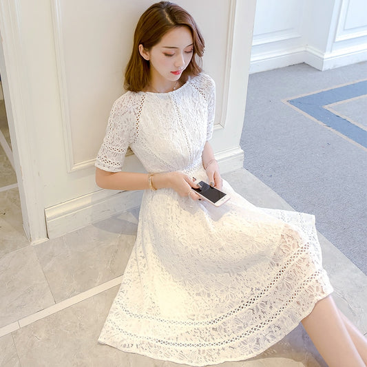 Floral Lace Midi Dress