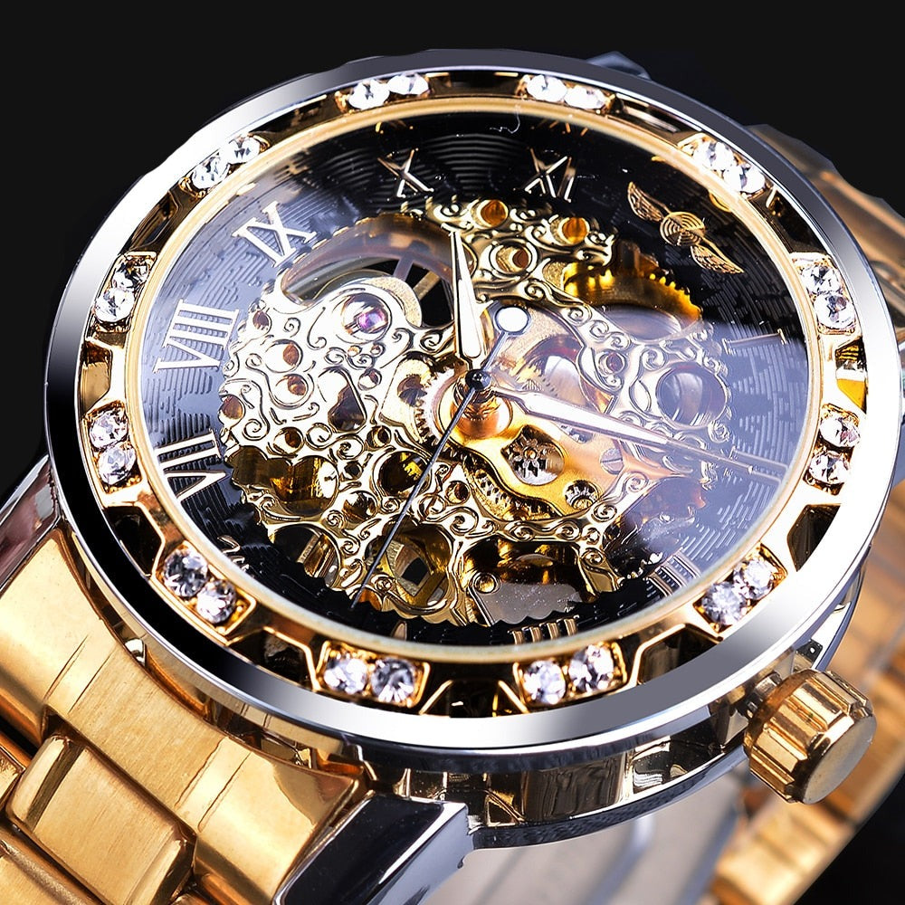 Men's Mechanical Stainless Steel Band Luminous Watch