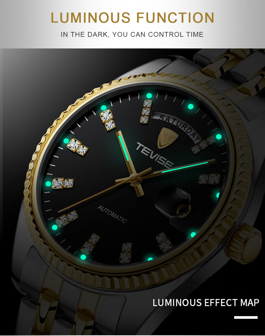 Luxury Golden Automatic Mechanical Watch