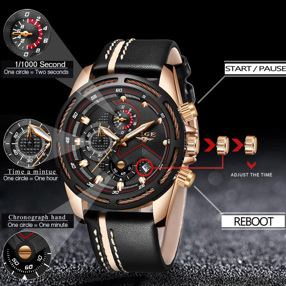 Luxury Gold Waterproof Watch