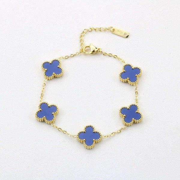 Four Leaf Clover Titanium Steel Bracelet