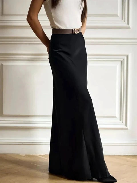 Chic High Waisted A-line Skirt