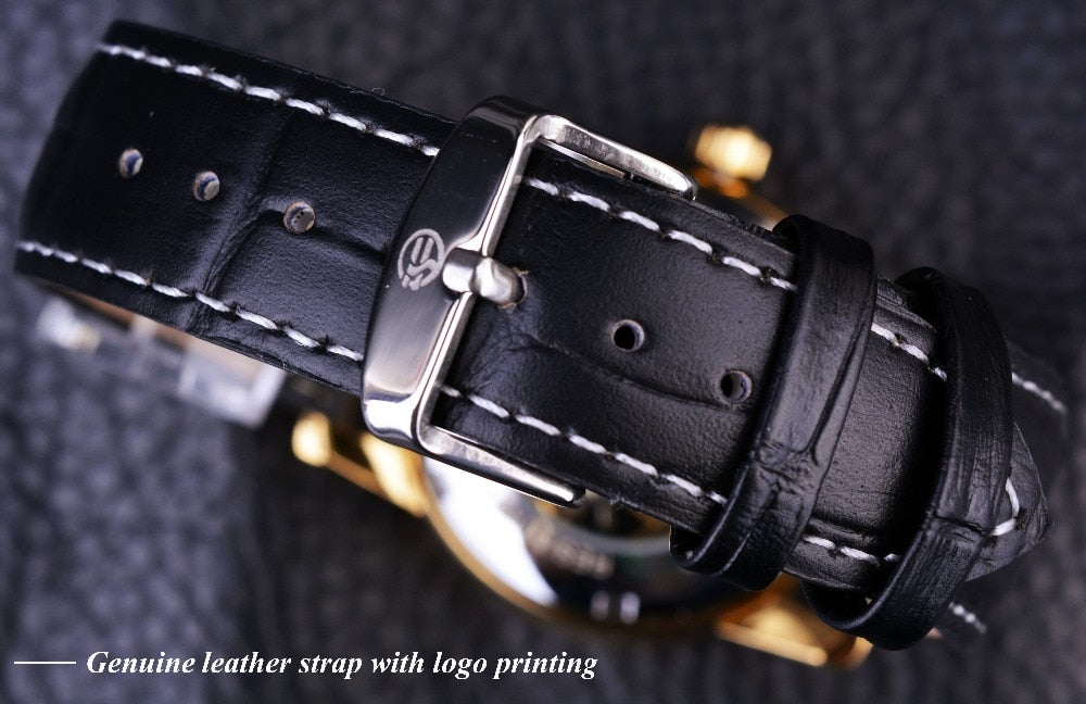 Engraving Skeleton Casual Automatic Watch