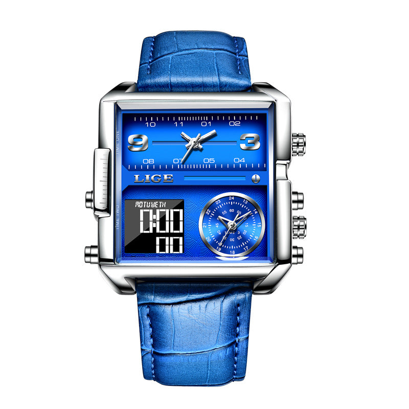 New Electronic Quartz Dual Display Watch